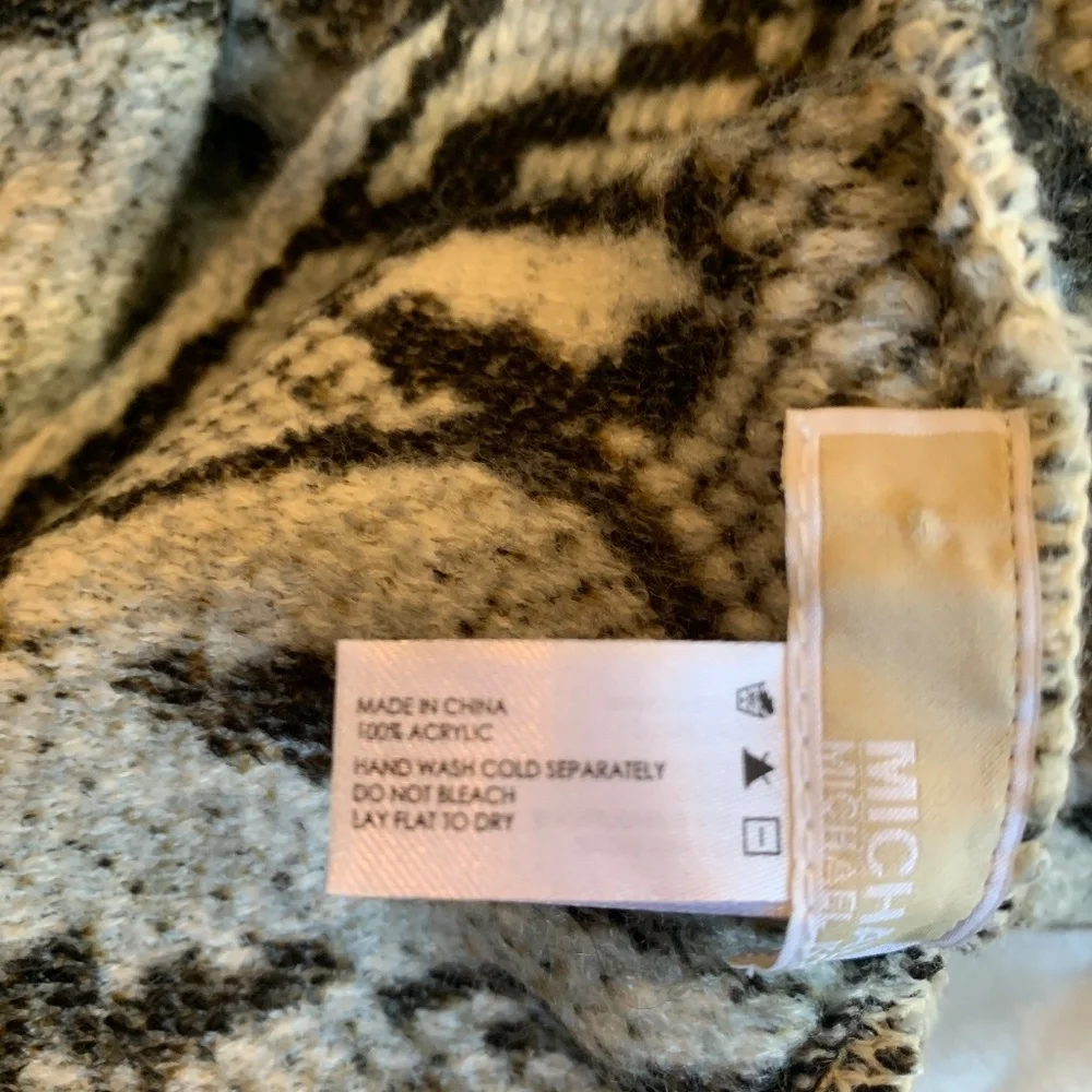 Michael Kors Gray Snakeprint Infinity Scarf